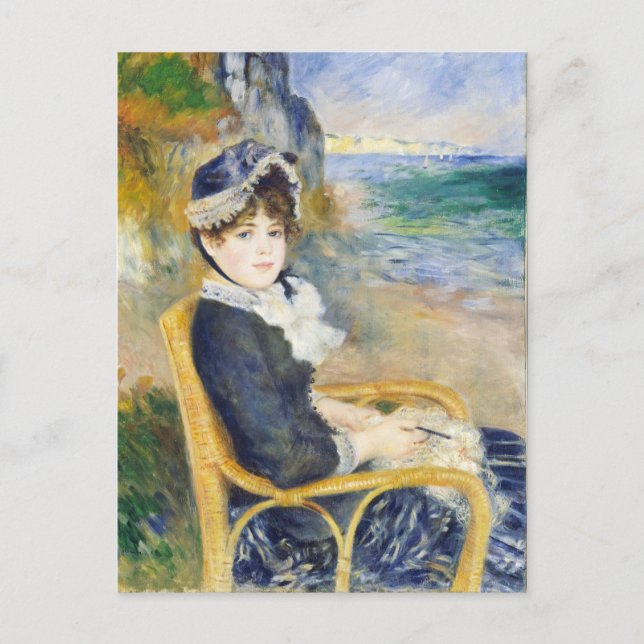 Carte Postale Auguste Renoir By The Seashore Woman Portrait (Devant)