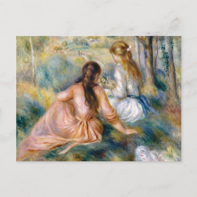 Carte Postale Auguste Renoir dans le pré (Devant)