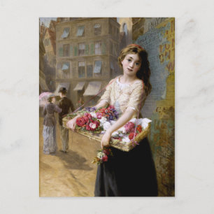 Carte Postale Augustus Edwin Mulready : Un vendeur de fleur de