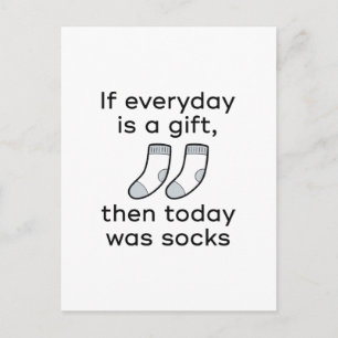 Carte Postale Aujourd'Hui Était Chaussettes