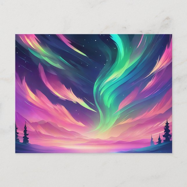 Carte Postale Aurora boréale (Devant)