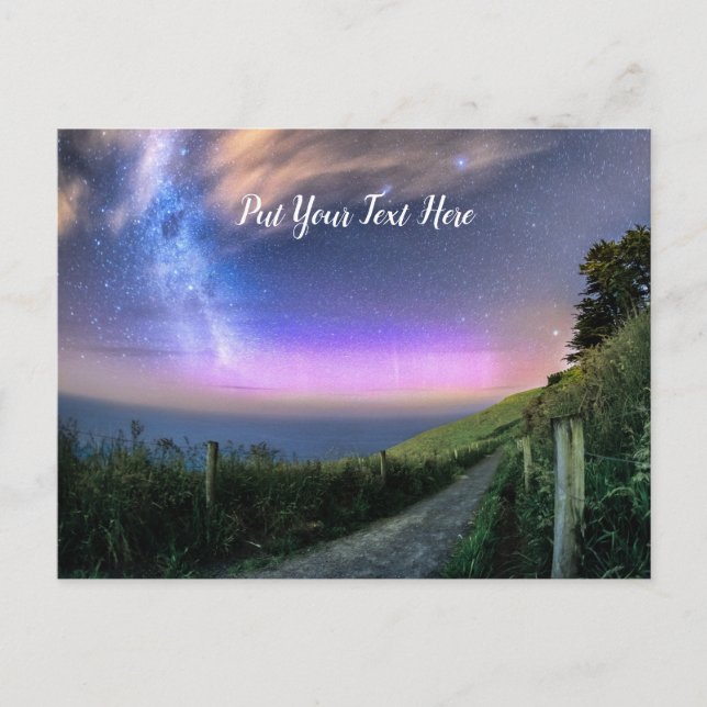 Carte Postale Aurora néo-zélandais | Dunedin NZ | Lumières du su (Devant)