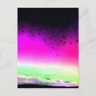 Carte Postale Aurore Boréale Lumières du Nord Ciel Nuit Nature