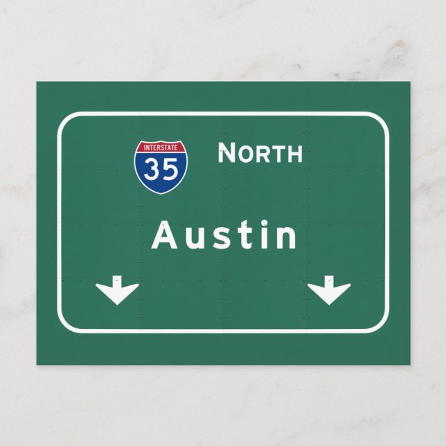 Carte Postale Austin Texas tx Interstate Highway Freeway Road : (Devant)