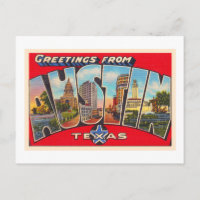 Carte postale Austin Texas TX Vintage