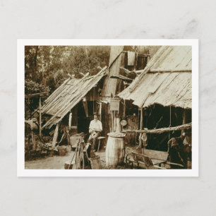 Carte Postale Australian prospector, c.1880s (sepia photo)