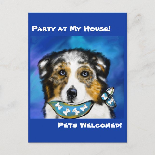 CARTE POSTALE AUSTRALIAN SHEPHERD (Devant)