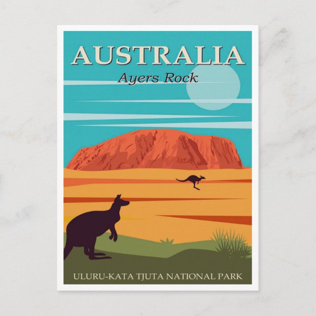 Carte Postale Australie Ayers Rock, Uluru-Kata Tjuta National (Devant)