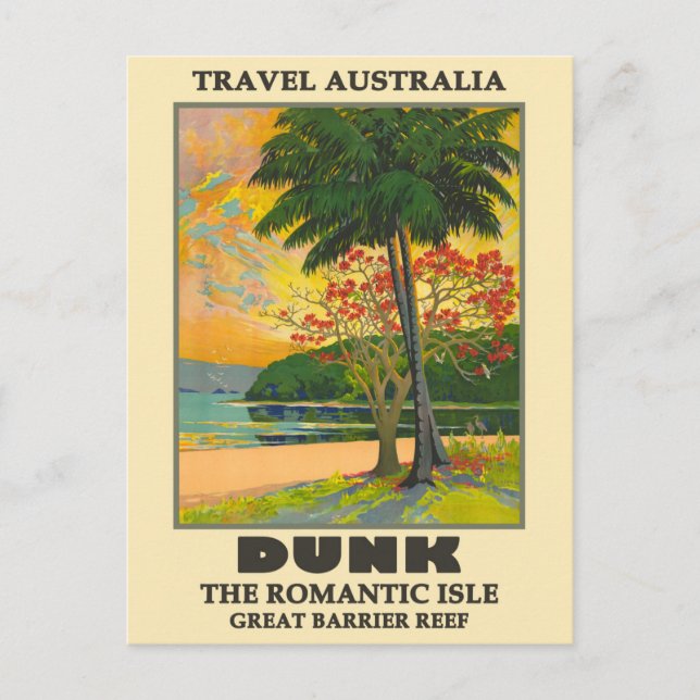 Carte Postale Australie Dunk Island, Great Barrie Beef Travel (Devant)