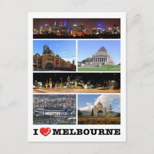 Carte Postale Australie - Melbourne - I Love -