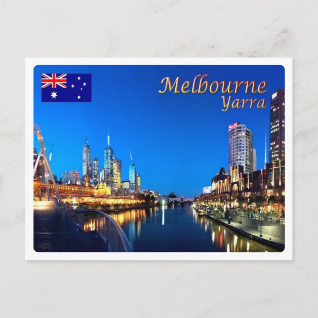 Carte Postale Australie - Melbourne - Yarra Twilight (Devant)
