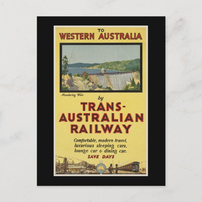 Carte Postale Australie occidentale par Trans-Australian Railway (Devant)