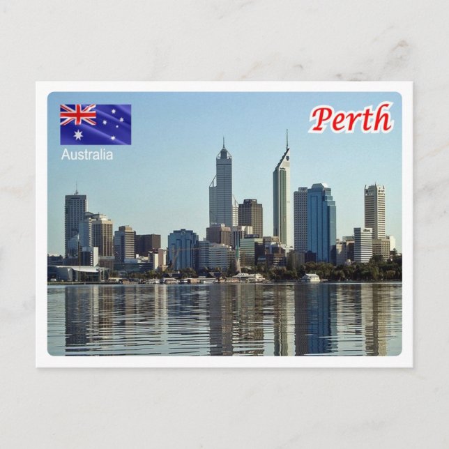 Carte Postale Australie - Perth - Skyline - (Devant)