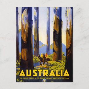 Carte Postale Australie Poster Vintage voyage restauré