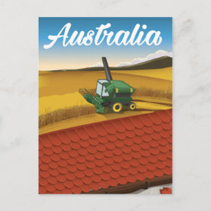 Carte Postale Australie récolte dessin animé de voyage