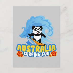 Carte Postale Australie Surf Panda