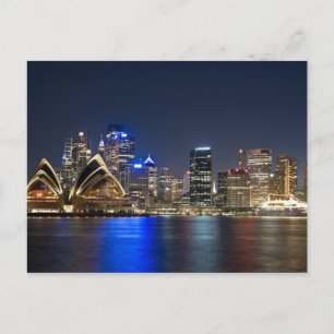 Carte Postale Australie, Sydney. Skyline avec l'Opéra vu
