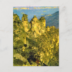 Carte Postale Australie vintage, Australie, Trois soeurs roches,