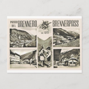 Carte Postale Austria, Brenner Pass, linking Austria and Italy