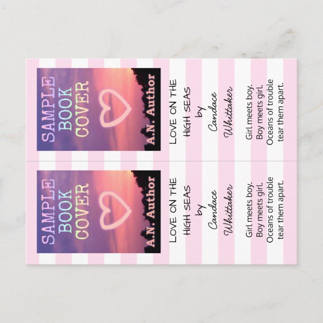 Carte Postale Auteur Romance Promotion Signet Stripes (Devant)