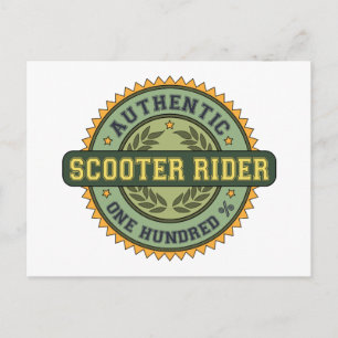 Carte Postale Authentic Scooter Rider