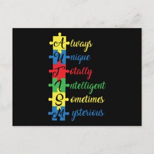 Carte Postale Autism Aware