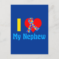 Autisme Tante I Love My Nephew Blue Heart