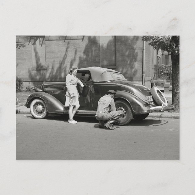 Carte Postale Auto Repair Service, 1942 (Devant)