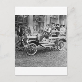 Carte Postale Auto Strike Hitchhikers, début des années 1900