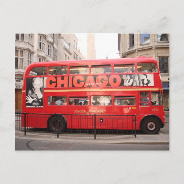 Carte Postale Autobus de Chicago, Londres… (Devant)
