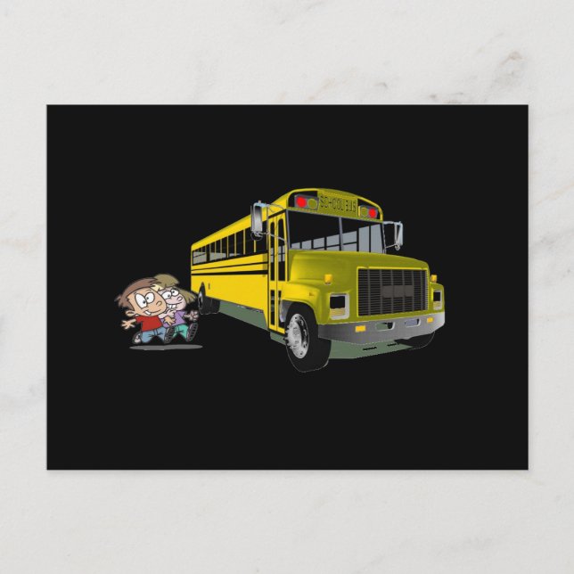 Carte Postale Autobus scolaire (Devant)