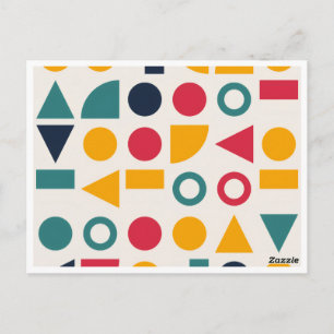 Carte Postale Autocollants de motif de formes géométriques Bauha