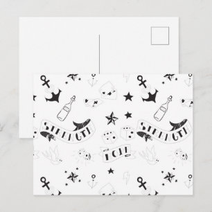Carte Postale Autocollants Tattoo Flash Hope