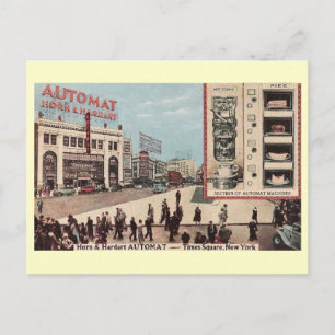 Carte Postale Automat Cafeteria, New York City Vintage