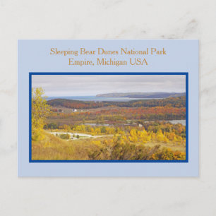 CARTE POSTALE AUTOMNE À DORMIR BEAR DUNES NATIONAL PA.CARTE POST