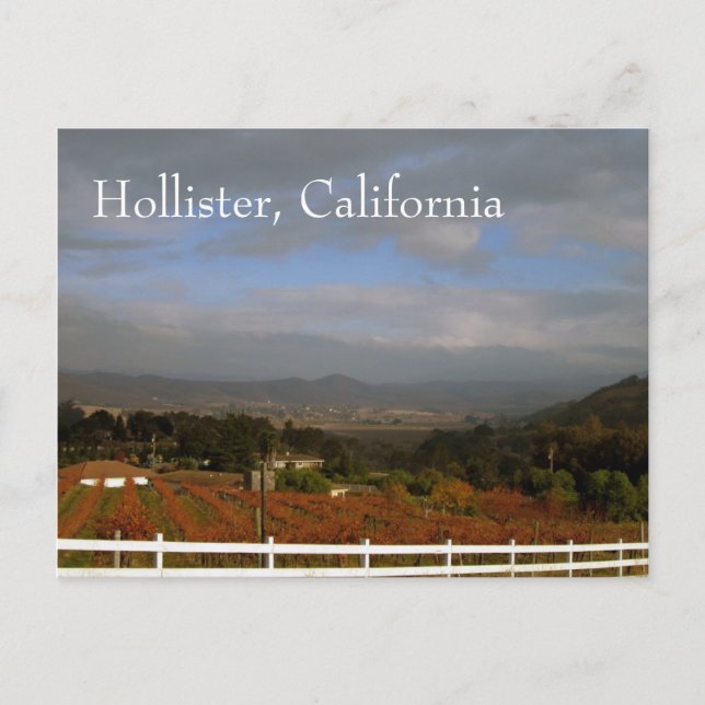 Carte Postale Automne à Hollister, Californie (Devant)