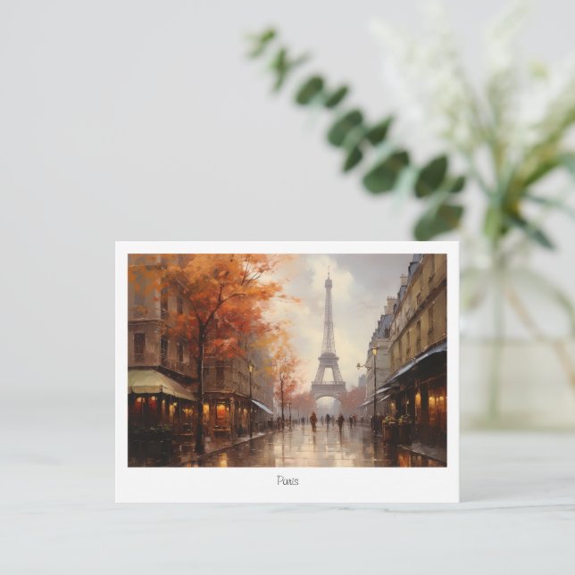 Carte Postale Automne à Paris France (Debout devant)