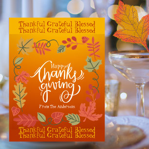 Carte Postale Automne Automne Feuilles Un Bon thanksgiving Moder