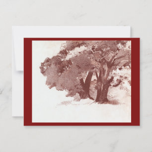Carte Postale Automne Bois Chêne Arbres Art