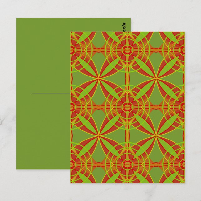 Carte Postale Automne Couleurs automne Conception géométrique Ab (Devant / Derrière)