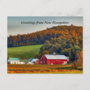 Carte Postale Automne dans les salutations du New Hampshire