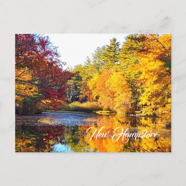 Carte Postale automne du New Hampshire (Devant)