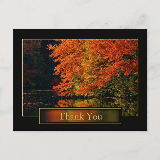 Carte Postale Automne En Nouvelle-Angleterre Merci (Devant)