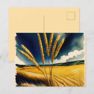 Carte postale Automne Harvest Prairie Gold