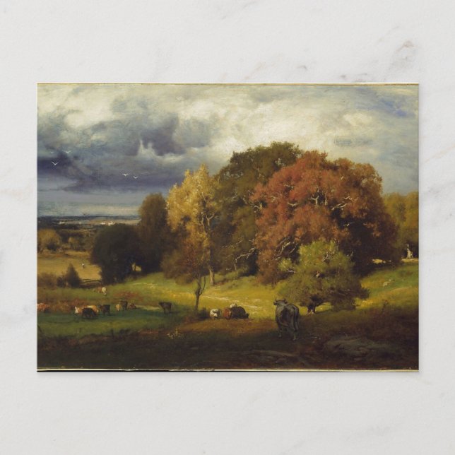 Carte Postale Automne Oaks George Inness Imprimer (Devant)