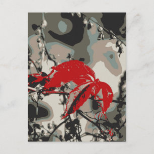 Carte Postale Automne Rouge