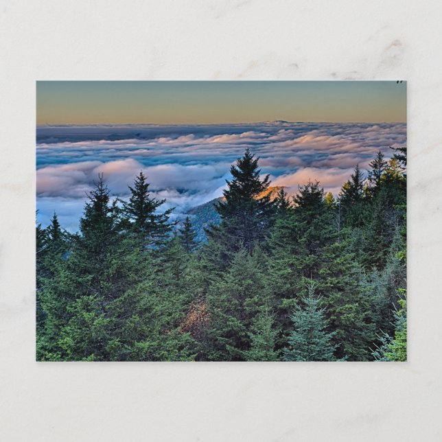 Carte Postale automne saison matin sur blue ridge parkway (Devant)