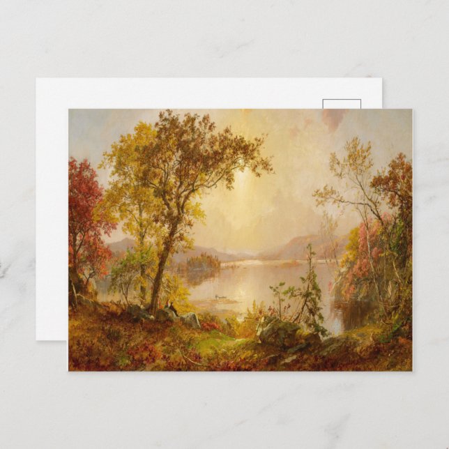 Carte Postale Automne Tableau Paysage Automne (Devant / Derrière)