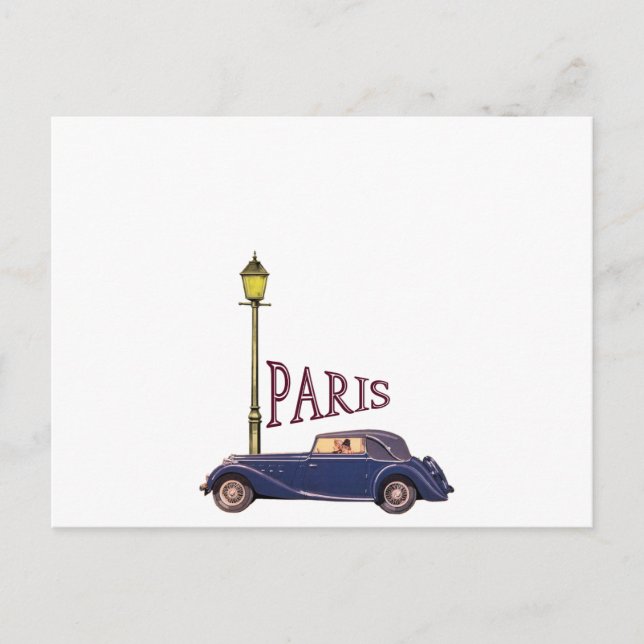 Carte Postale Automobile des années 1920 - Paris (Devant)