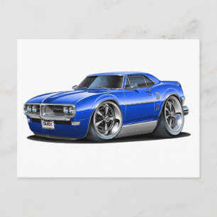 Carte Postale Automobile Firebird Blue 1968